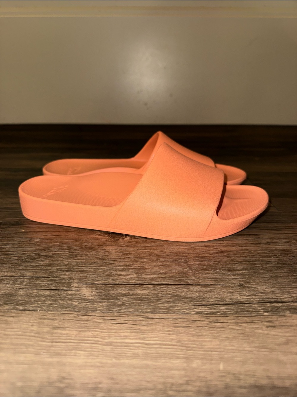 Archies Arch Support Slides in Peach Orange Womens Size 8 Mens Size 7 NWOB - Picture 3 of 5
